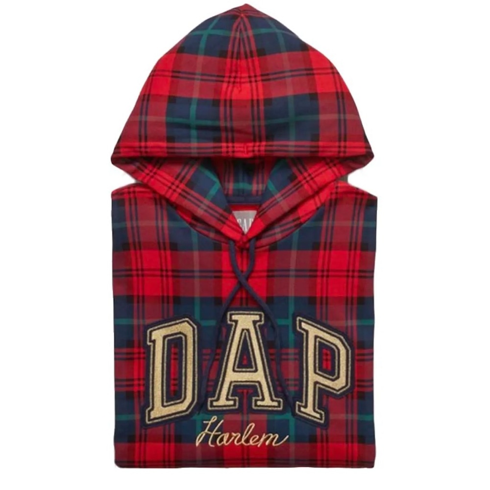 Dapper Dan Designer Flannel Hoodie Harlem